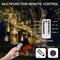 66ft 200 LED Battery Operated Outdoor String Lights, Warm White Fairy Lights with Remote, 8 Modes, Dimmable, Waterproof Twinkle Lights for Bedroom, Patio, Garden, Dorm, Fireplace, Xmas, Party, Indoor/Outdoor (Warm White)